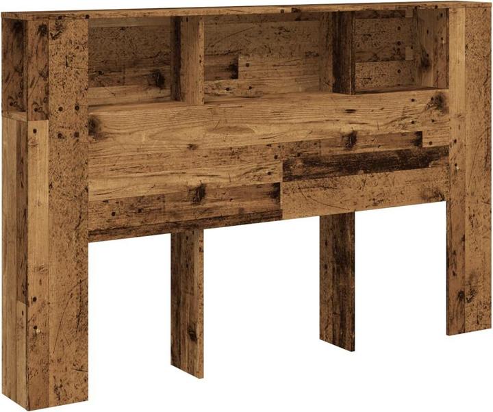Produktbild VidaXL Kopfteil mit Stauraum Kopfteil-Regal Altholz-Optik 160x18,5x103,5cm