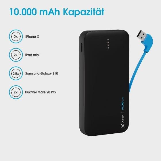 Produktbild Xlayer Powerbank Plus AllinOne (10000 mAh, 18 W, 37 Wh)