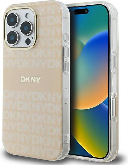 Immagine prodotto DKNY DKHMP16XHRHSEP Custodia rigida iPhone 16 Pro Max 6.9" różowy/rosa con motivo a righe ripetuto (Apple iPhone 16 Pro Max)