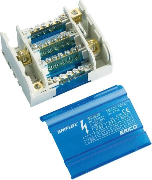 Immagine prodotto Caddy Blocco di distribuzione ERICO a 4 poli 160A TD 160 AL (563990)