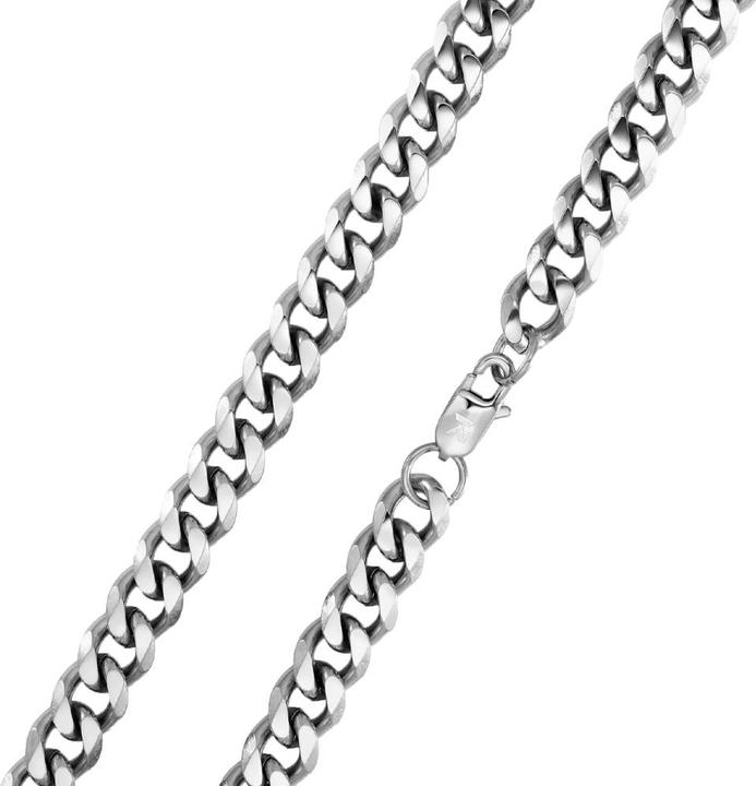 K12 - Silver Cuban Chain - 10.5 mm (ohne Messing, Chirurgenstahl 316L)