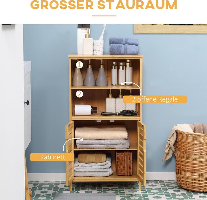 Immagine prodotto Kleankin Mobile da bagno con ante a persiana