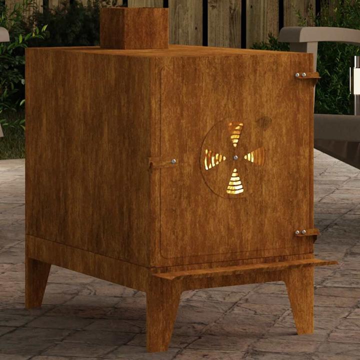 Produktbild VidaXL Gartenofen 35x50x60 cm Cortenstahl Camping Ofen tragbarer Ofen Holzofen