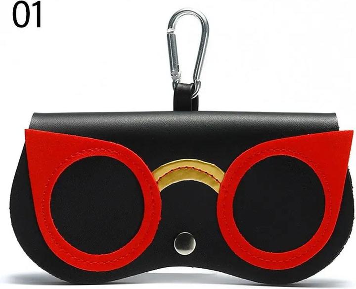 Actual product image Only-Bags.Store Cartoon Portable Sun Eye Glasses Box PU Leder Brillenetui Sonnenbrille