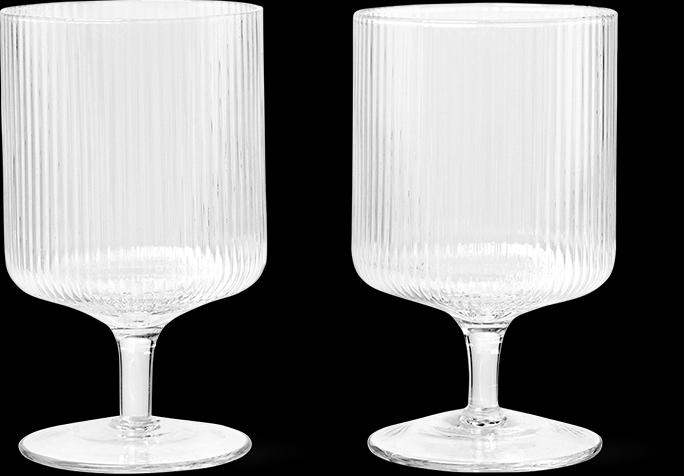 Actual product image Ferm Living Ripple (27 cl, 2 Glasses, Red wine glasses, White wine glasses)
