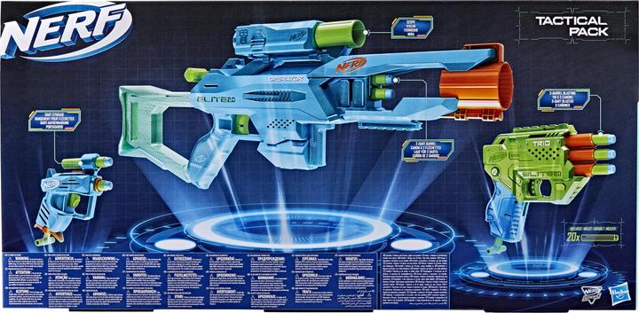 Produktbild Nerf Elite 2.0 Tactical Pack, 3er-Pack, Operator DB-2 Blaster, Trio TD-3 Blaster, Ace SD-1 Blaster