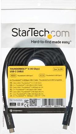 Produktbild StarTech 2M THUNDERBOLT 3 40GBPS CABLE (2 m, USB 3.2)