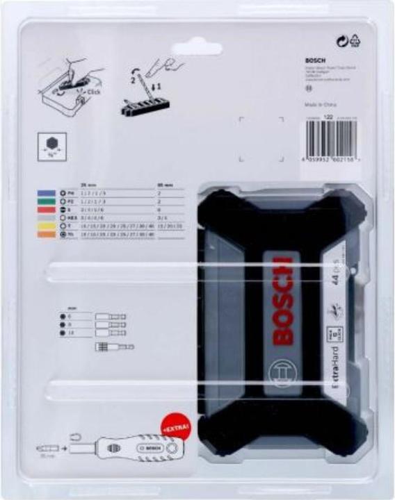 Actual product image Bosch Professional Zubehör Screwdriver bit set, 45 pieces (Cross Phillips PH 1", Cross Phillips PH 2", Cross Phillips PH 3", Cross Pozidriv PZ 1", Cross Pozidriv PZ 2", Cross Pozidriv PZ 3", Hexagonal (hexagonal) 3", Hexagonal (hexagonal) 4", Hexagonal (hexagonal) 5", Hexagonal (hexagonal) 6")