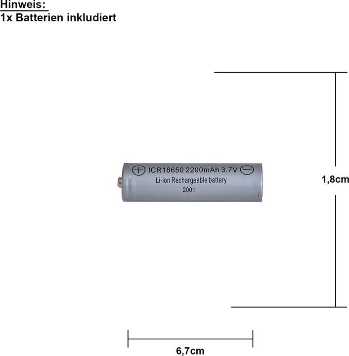 Produktbild Star Trading Batterie (1 Stk., 18650, 2200 mAh)