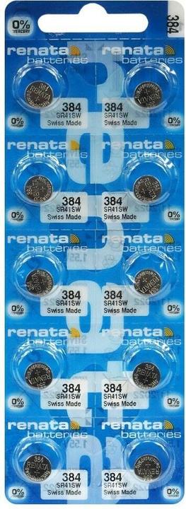 Renata 384 / SR41SW - 10 piles bouton (10 pcs, LR41, 45 mAh)