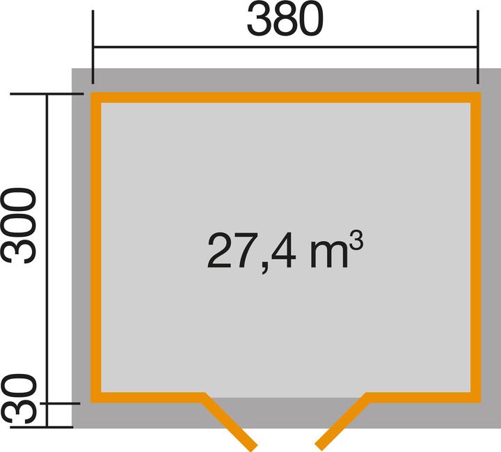 Actual product image Weka Holzbau Garden shed weka She Shed 158 Gr.2 with floor 380 x 300 cm nature