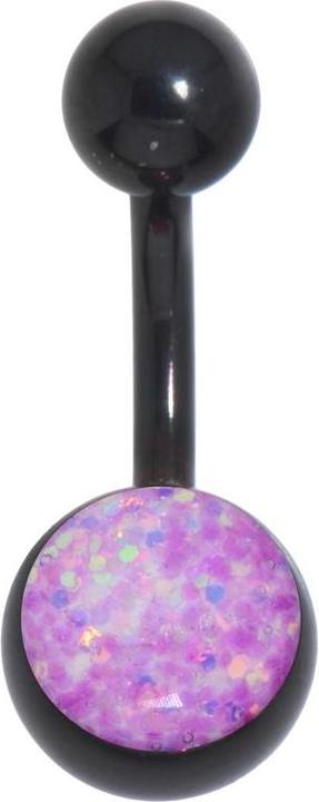 Bijouteria Bauchpiercing (Chirurgenstahl 316L, Epoxiharz, PVD Beschichtung (schwarz))