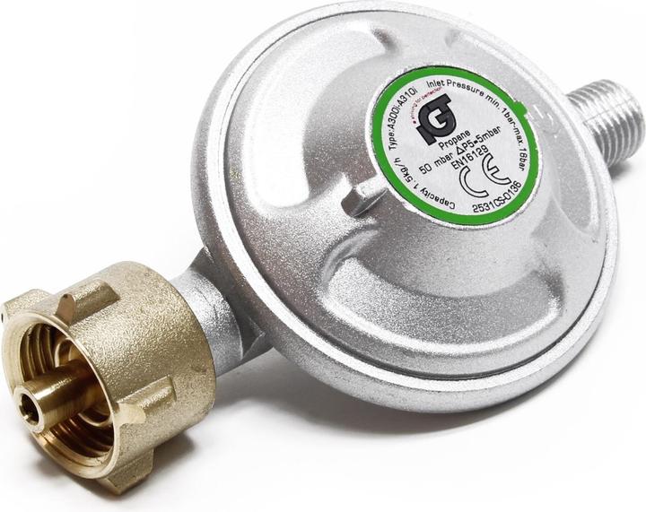 Produktbild Wiltec Gasschlauch 1,5 m Druckregler 50 mbar Druckminderer Gas Deutschland Gasdruck