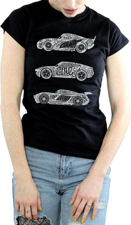 Immagine prodotto Disney Cars Text Racers Maglietta Donna (XL)