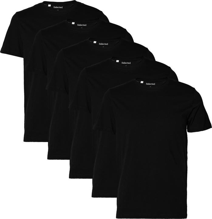 Selected Homme Slhcormac Ss O-Neck Tee 5 Pack Noos