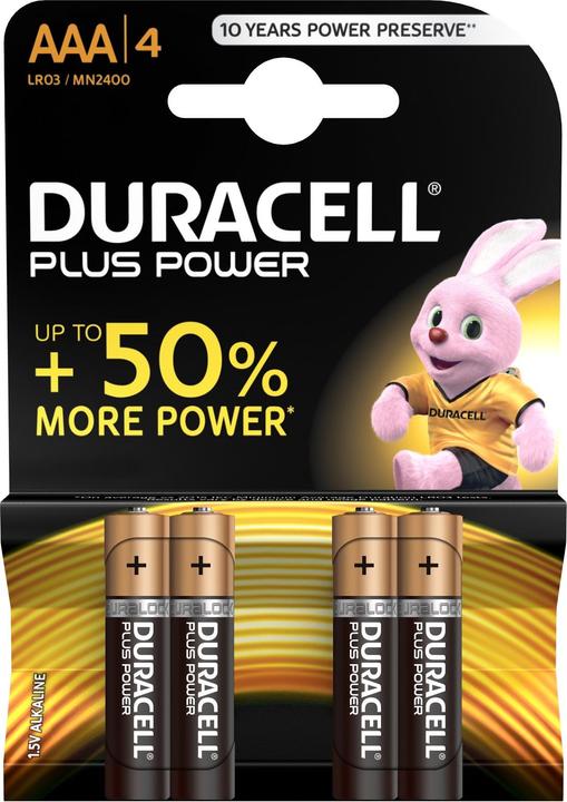 Produktbild Duracell Plus (4 Stk., AAA, 1175 mAh)