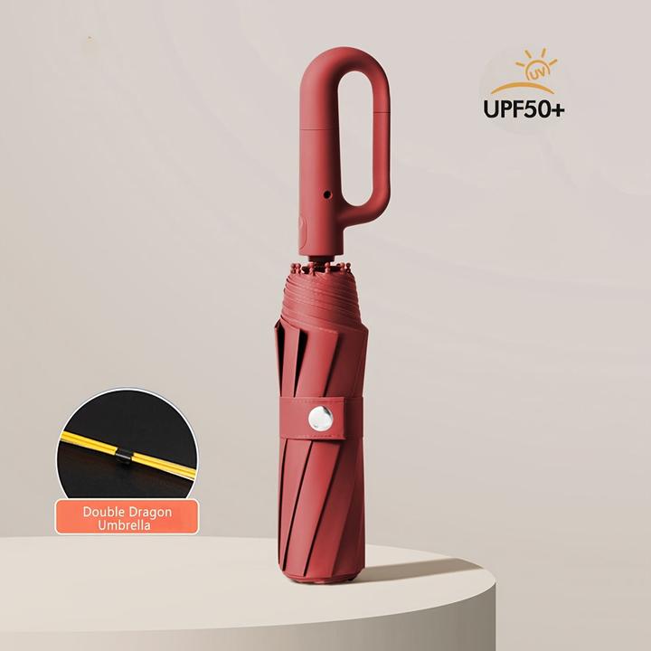 Alopini Tragbare grosse automatische Regenschirm mit Schnalle für beide sonnigen und regnerischen Tag