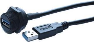 Actual product image Rs Pro USB type A connector 3.0 A socket, panel mount