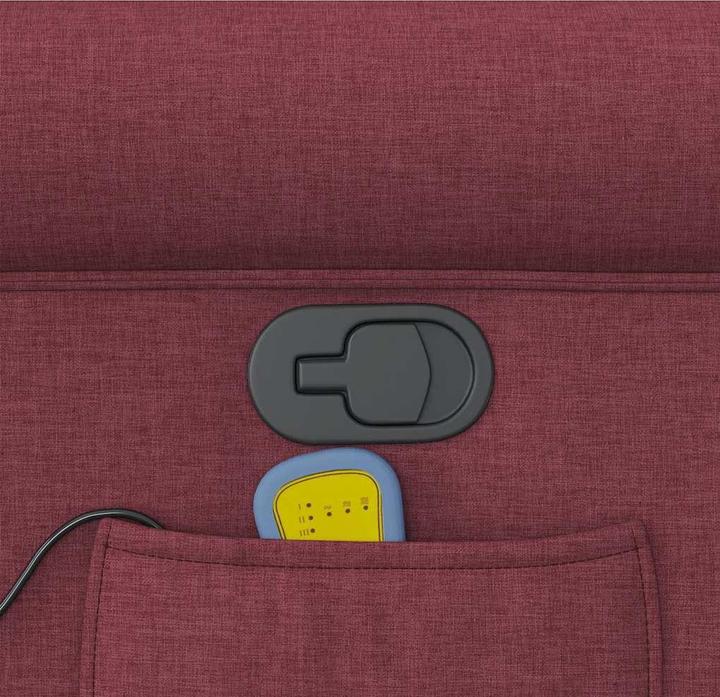 Immagine prodotto VidaXL Poltrona massaggiante Tessuto rosso vino Poltrona massaggiante TV