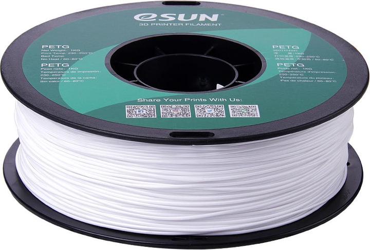 Actual product image eSUN Solid White (PETG, 1.75 mm, 1000 g, White)