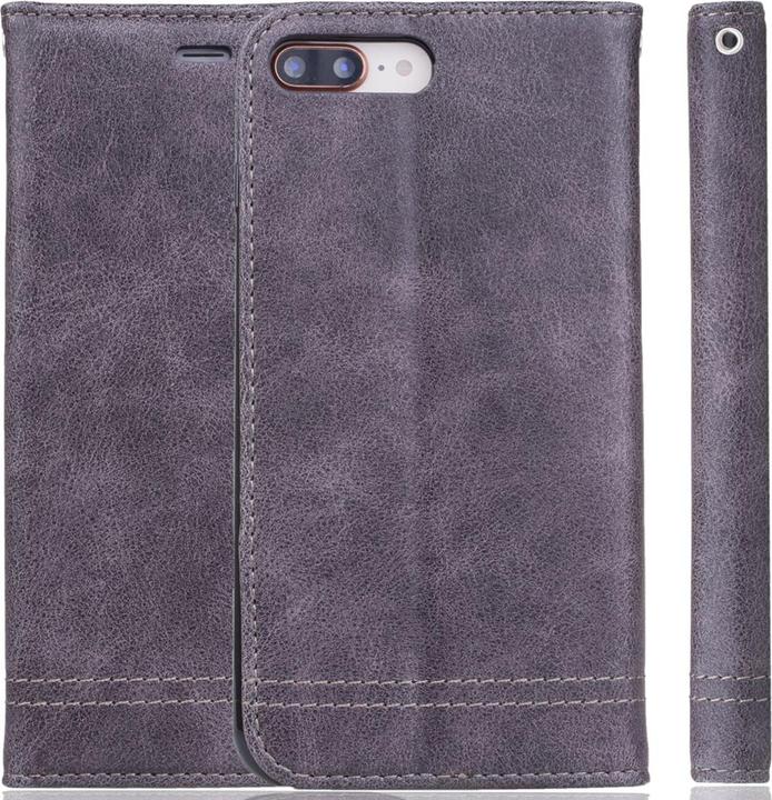 Actual product image König Design Apple IPhone 7 Plus / 8 Plus Case Mobile Cover Protection Flip Case Grey (Apple iPhone 7 Plus)