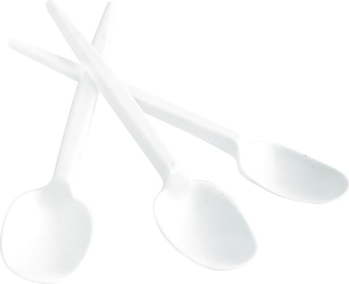 Actual product image Office Products Plastic teaspoon, 12 cm,, 100 pieces, white (100 Piece, Scoops)
