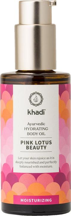 Actual product image Khadi Ayurvedic Body Oil PINK LOTUS BEAUTY - Invigorates the Sacral Chakra (Body oil, 100 ml)