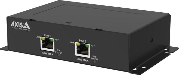 Actual product image Axis TU8010 2-PORT POE EXTENDER (802.3bt (PoE++), 802.3af (PoE), 802.3at (PoE+), 30 W)