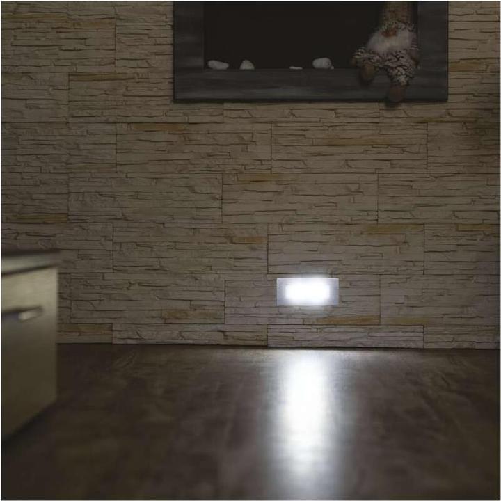 Produktbild Emos LED Treppenlicht – Einbauleuchte 123×53 1,5W neut.weiss IP65 (65 lm)