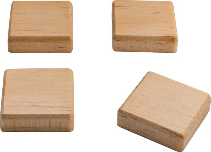 Sigel Wood Magnets square (4 x)