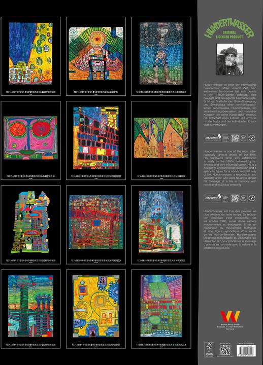 Produktbild Hundertwasser BILDKALENDER ART 49x65 (Harter Einband, Deutsch)