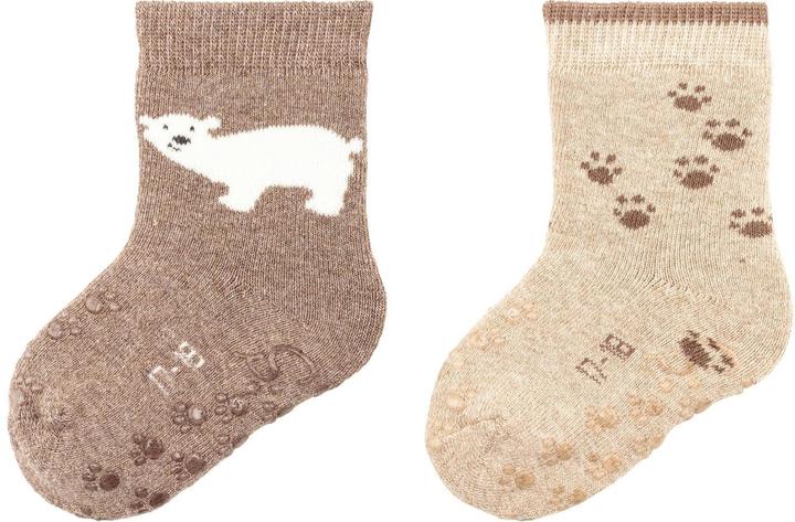 Produktbild Sterntaler Antirutsch-Socken 2er Set Eisbär Beige Gr. 17/18 (17 - 18)