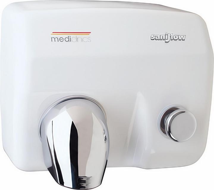 Valera Sèche-mains All Care Saniflow acier blanc 2250 W avec bouton-poussoir, temps de séchage 29 secondes