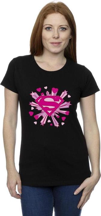 Produktbild Superman Pink Hearts And Stars Logo TShirt (L)