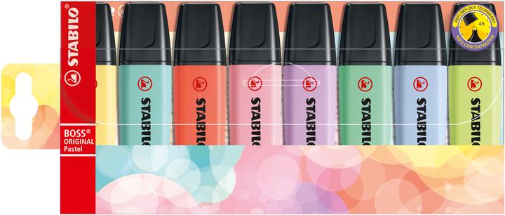 Actual product image STABILO BOSS ORIGINAL Pastel Highlighter (Multicoloured, 5 mm, 8 x)