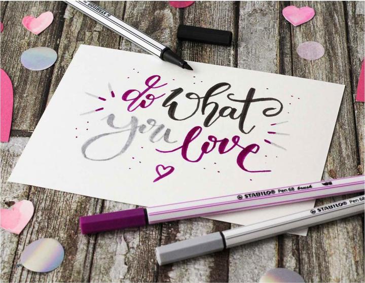 Produktbild STABILO Pen 68 brush Premium-Filzstift (Schwarz, 1 x)