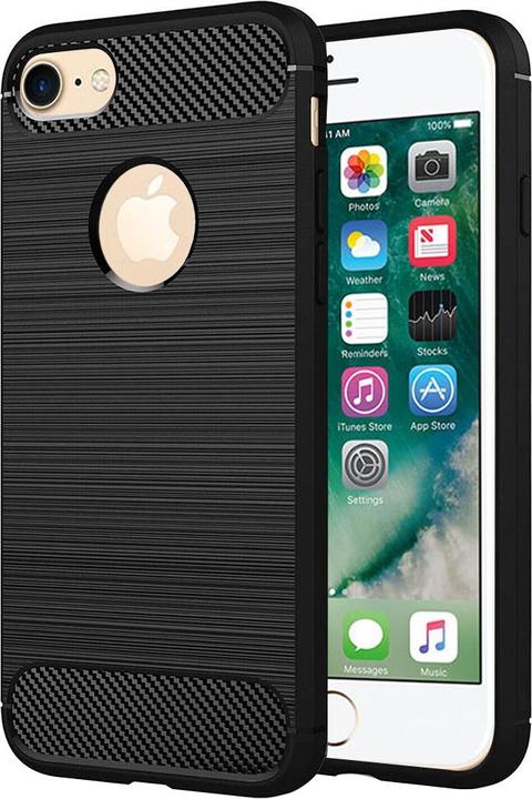 Image du produit Techsuit - Carbon Silicone - iPhone 7 / iPhone 8 - Black (Apple iPhone 7, Apple iPhone 8)