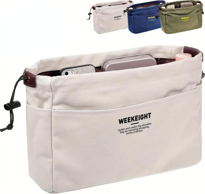 Only-Bags.Store Minimalistische Casual Storage Organizer, vielseitige Drawstring Insert Pouch für Tote