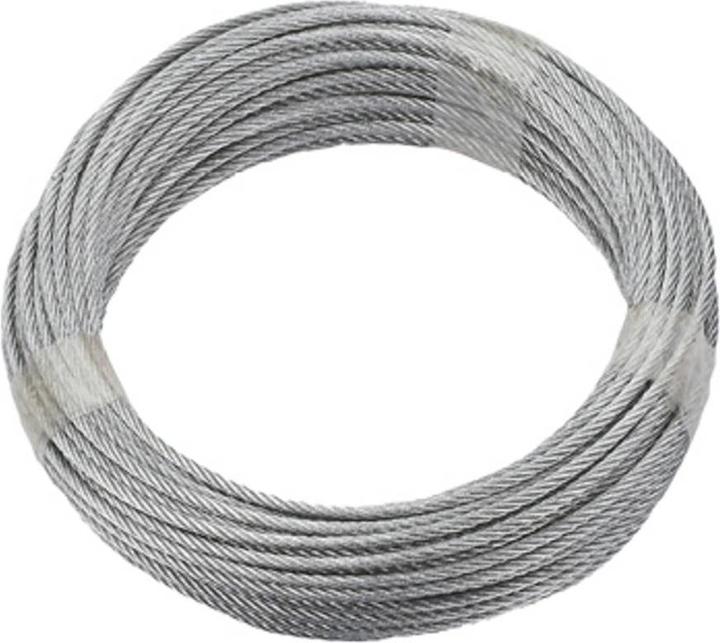 Dörner + Helmer Stahlseil verzinkt (Ø x L) 3 mm x 20 m 190381 Grau (20 m)