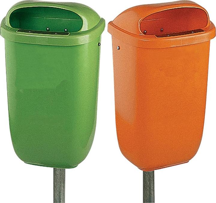 Actual product image OPV Wastepaper bin, 50 l, plastic orange (50 l)