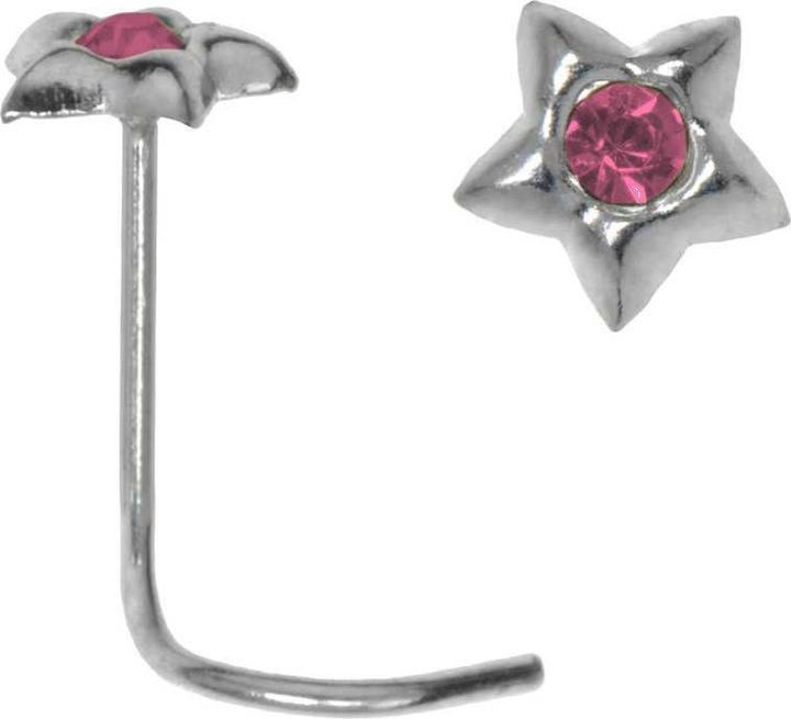Bijouteria Nasenpiercing (Silber 925, Kristall)