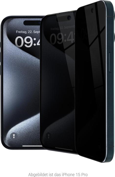 Produktbild Artwizz PrivacyGlass Bildschirmschutz iPhone 16 Pro (1 Stück, Apple iPhone 16 Pro)