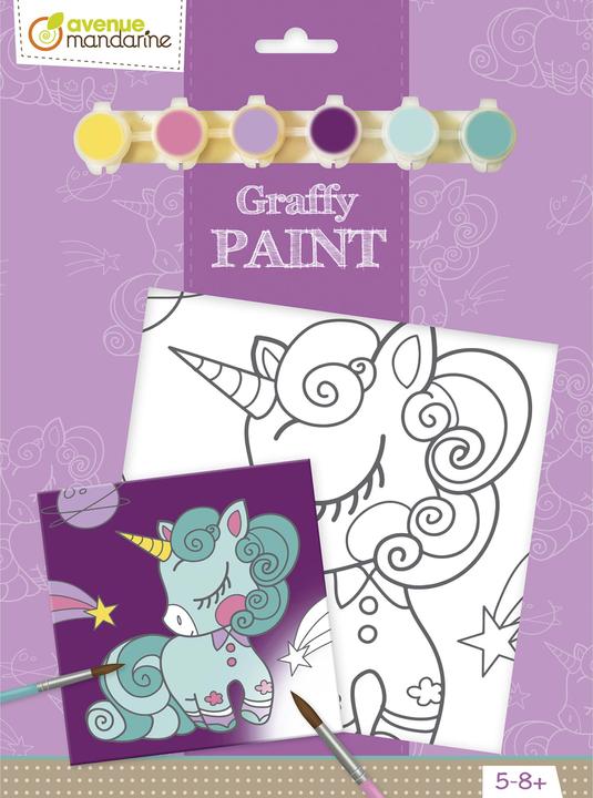 Produktbild Avenue Mandarine Malset Graffy Paint Einhorn