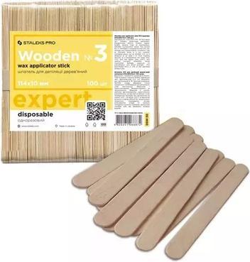 Staleks Pro Wooden Spatula For Hair Removal 114X10Mm 100Pcs. (100 x)