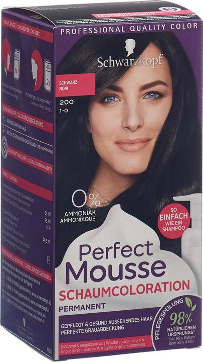 Image du produit Schwarzkopf Perfect Mousse Coloration de mousse (200 Noir)
