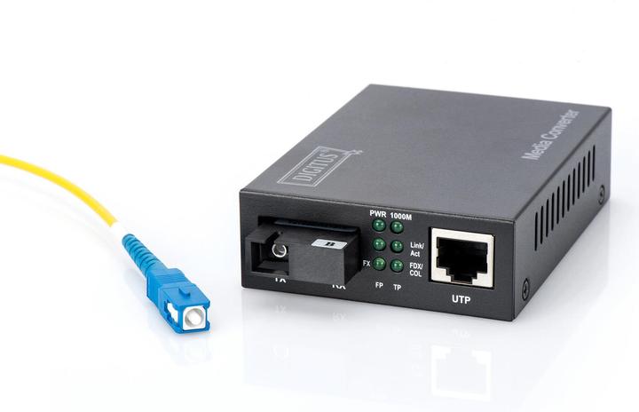 Immagine prodotto Digitus Media Converter Singlemode BiDi WDM Gigabit Ethernet Tx1550nm / Rx1310nm SC Socket fino a 20km