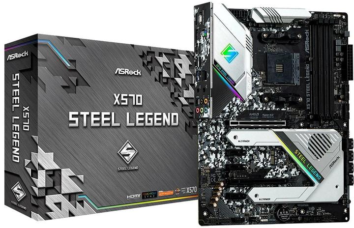 Actual product image AsRock X570 Steel Legend (AM4, AMD X570, ATX)