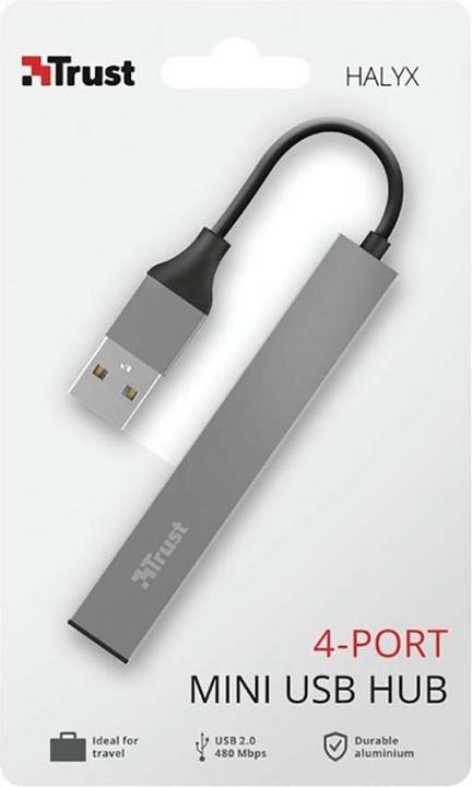 Produktbild Trust I/O-HUB MINI-USB 4PORT/23786 (USB-A, 4 Ports)
