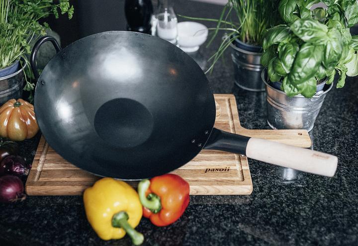 Productafbeelding Pasoli Wokvlam.koolstofstaal Ø36 (36 cm, Wokpan, Koolstofstaal)
