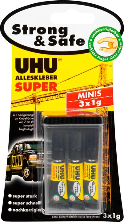 Produktbild UHU Alleskleber Strong+Safe Mini (1 g, 1000 ml)
